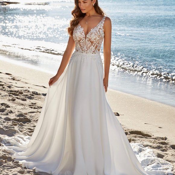UNWORN Eddy K Mercedes Wedding Dress - Picture 1 of 4